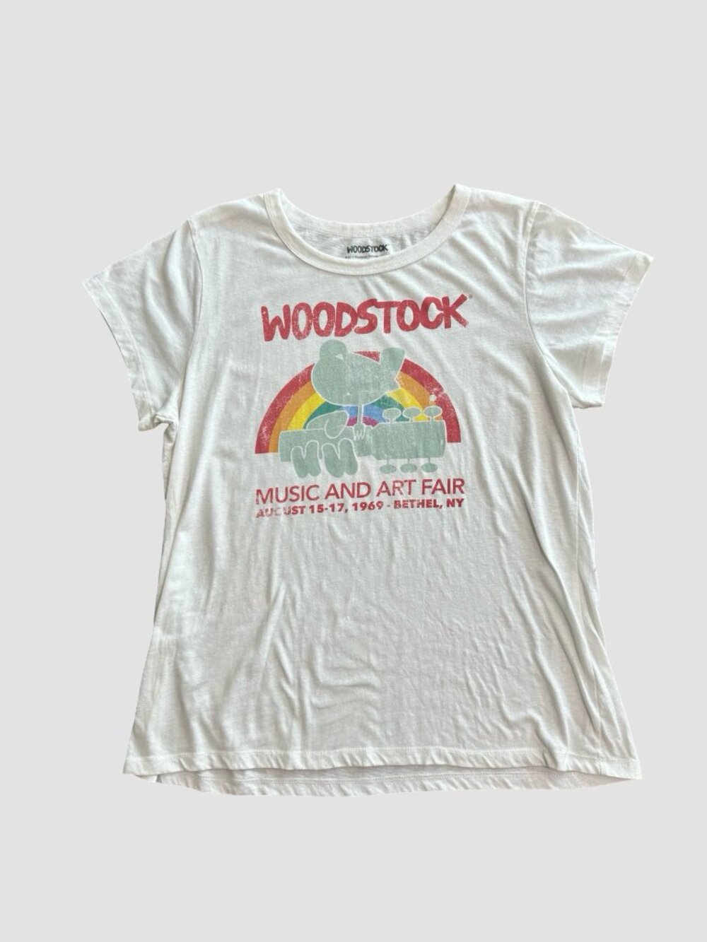 Woodstock 1969 Music Art Fair Bethel NY Womens 2XL Vintage Repro Festival Tee